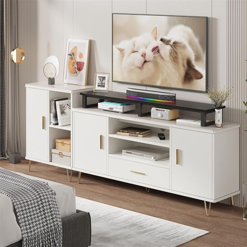 Large TV Riser Stand for 32-75 Inch TV, Black, 59"W×15"D×6.5"H