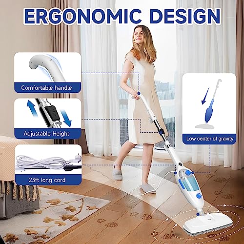Steam Mop for Hardwood & Multi-Surface Floor Cleaning with Adjustable Steam