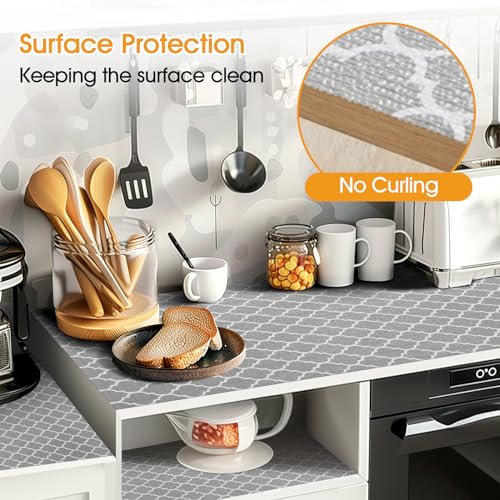 Gray Non-Adhesive Non-Slip Shelf and Drawer Liner - 23.6W x 354L