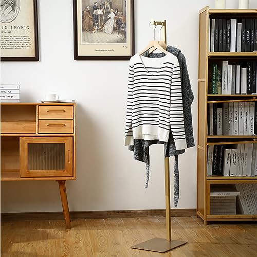 Sintuff Gold Adjustable Clothing Display Stand 48-72 Inch Metal Rack