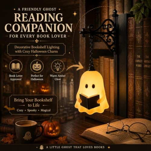 3-in-1 Vintage Library Lantern Bookshelf Light with Warm LED Nightlight
