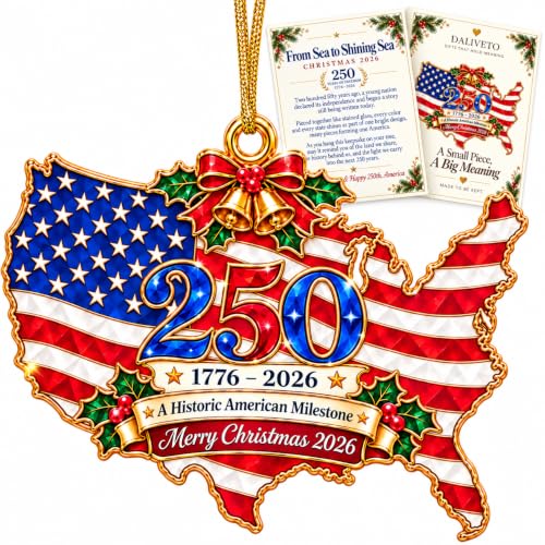 DALIVETO 250th Anniversary Patriotic Christmas Ornament 2026 - Style 2