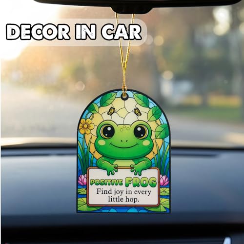 Solmay White Elephant Frog Ornament - Cute Frog Holiday Decor, Gift-Ready