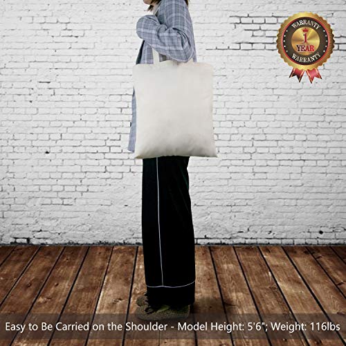 Medium Beige Cotton Tote Bags 24-Pack - Reusable Eco-Friendly Grocery & Gift Bags