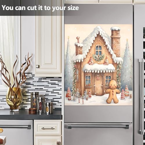 ALAZA Christmas Gingerbread Castle Dishwasher Magnet Cover Sticker Multi 14 - Kitchen Refrigerator Decor