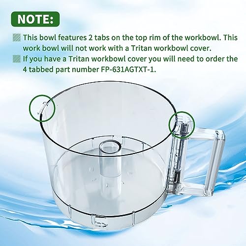 Vanshly 7-Cup Food Processor Bowl Compatible with Cuisinart DLC-10