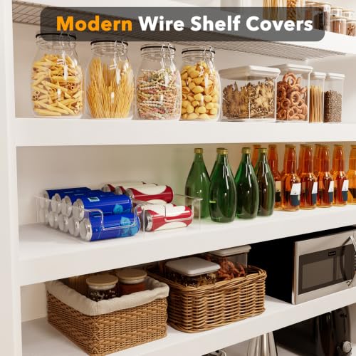 SpaceAid Wire Shelf Covers for Pantry Racks - White 24W x 16D, 4 Pieces