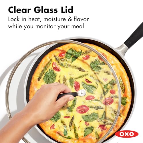 12-Inch Non-Stick Ceramic Frying Pan with Lid - Oven & Dishwasher Safe