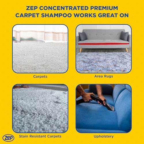 Zep Premium Carpet Shampoo 1 Gal - Deep Cleaning & Stain Removal - Case of 4 - Variation 1