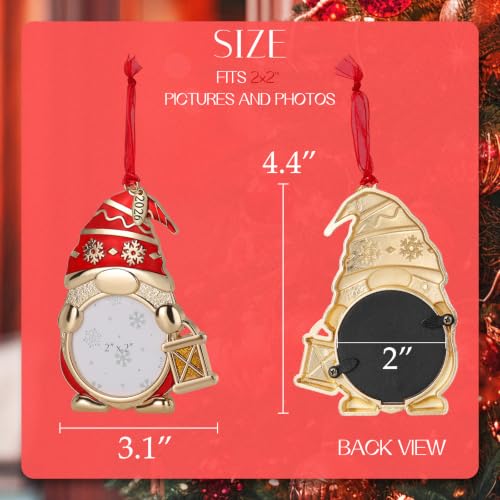 2" Gnome Christmas Photo Frame Ornament with Santa Claus Variation, 2026 Keepsake