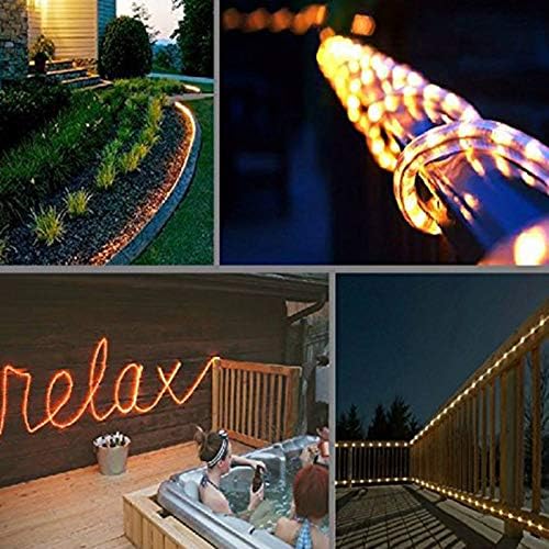 Skiennix 100ft LED Rope Lights - 720 LEDs Warm White, Waterproof for Indoor/Outdoor Decor | Perfect for Parties, Weddings, Trees, and Pools