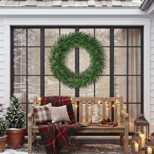 Puleo International 48 inch Unlit Artificial Spruce Christmas Wreath