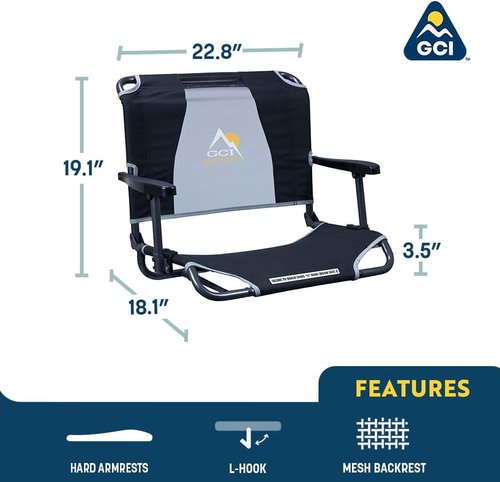 GCI Outdoor Comfort Chair - Portable Stadium Seat with Back Support | Lightweight & Durable
