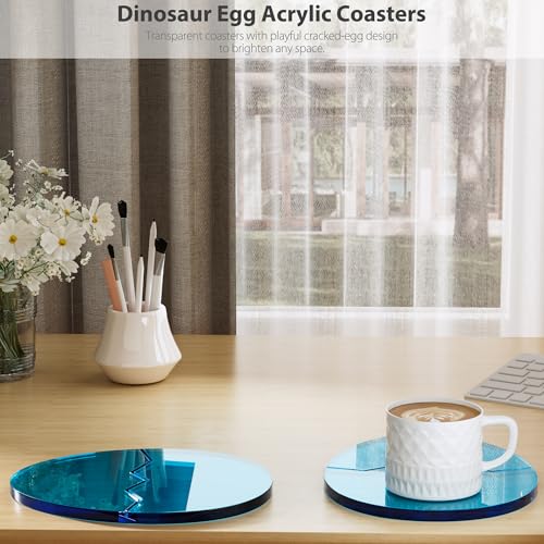 Leadiy Acrylic Coaster Decorative Plates, Irregular Bar Drink Coaster, Clear Cloud Shape Coffee Cup Coaster, Perfect for Tabletop Protection and Accessories Display.(Iridescent)