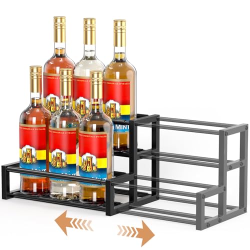 Expandable Coffee Syrup Organizer, Enlarged 6-12 Bottles Stand