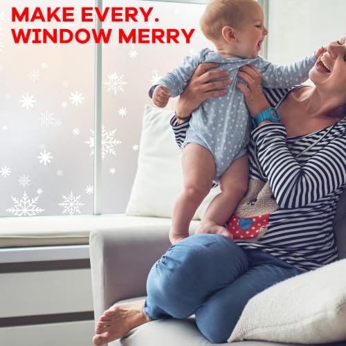 Niviy Christmas Snowflakes Window Privacy Film 35.4" x 118" - Static Cling