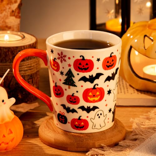 Halloween Mug 11 Oz Ceramic Nightmare Before Christmas Pumpkin Ghost Gift Box Fall Decor