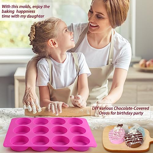 Sakolla 3-Piece Chocolate Cookie Mold Set, 2.1 Inch Silicone Baking Molds