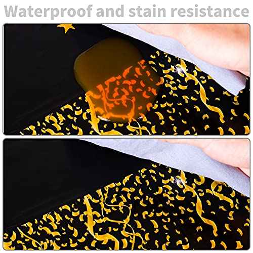 Aneco 2 Pack Black Gold Happy Birthday Tablecloths Party Table Cloth Covers Table Covers for Party Decorations Wedding Supplies, 108 x 54 Inches