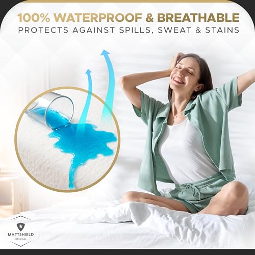 Cotton Zippered Bed Bug Mattress Cover Full Size 6-Sided Waterproof Encasement - Ultimate Bed Protection Kit
