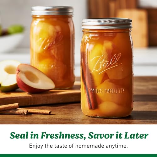 Ball Glass Mason Jars Wide Mouth 32oz with SureTight Lids - 8 Pack (Variation of THIS listing)