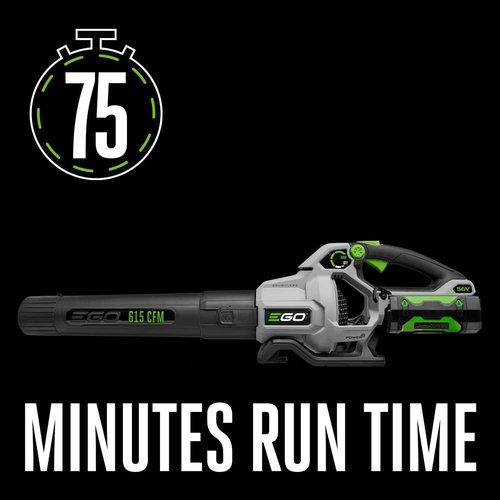 EGO POWER+ Cordless Electric Leaf Blower - 615 CFM with 56V 2.5Ah Battery & Charger