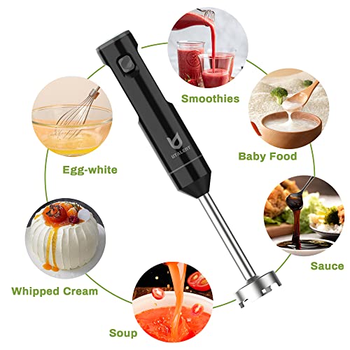 Cordless Hand Blender with Chopper & Accessories - Smoothies Soup Baby Food