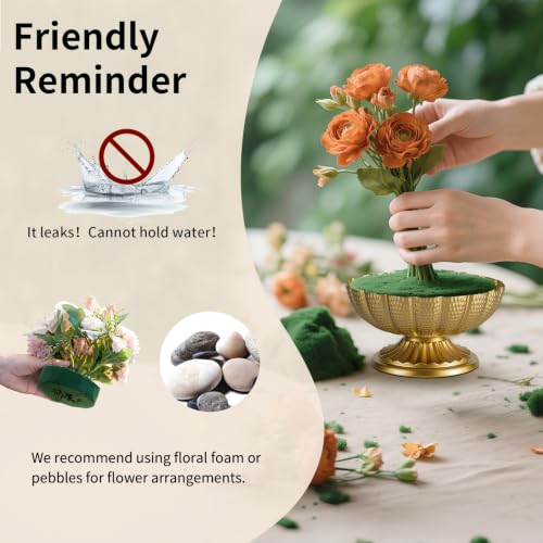 10 Pcs Small Gold Vases for Centerpieces, Metal, 3.7 Inch - Elegant Table Decor