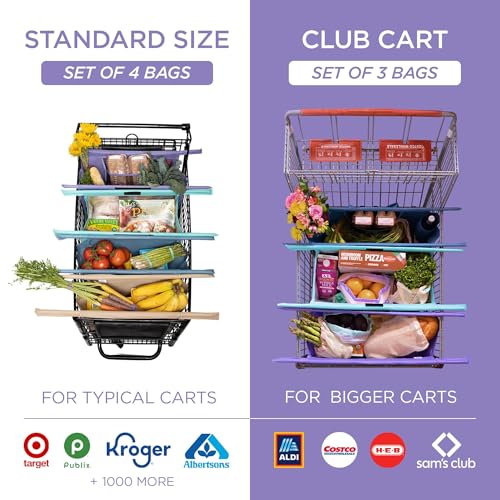 Reusable Shopping Bags Set with Insulated Food Bag & Egg/Wine Holders - Foldable, Heavy Duty & Washable