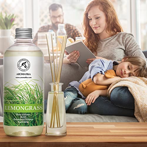 Lemongrass Diffuser Refill Set - 17 Fl Oz Pack of 2 for Aromatherapy & Home Fragrance