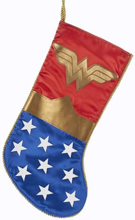 Wonder Woman Logo Christmas Stocking - Kurt Adler Applique Design