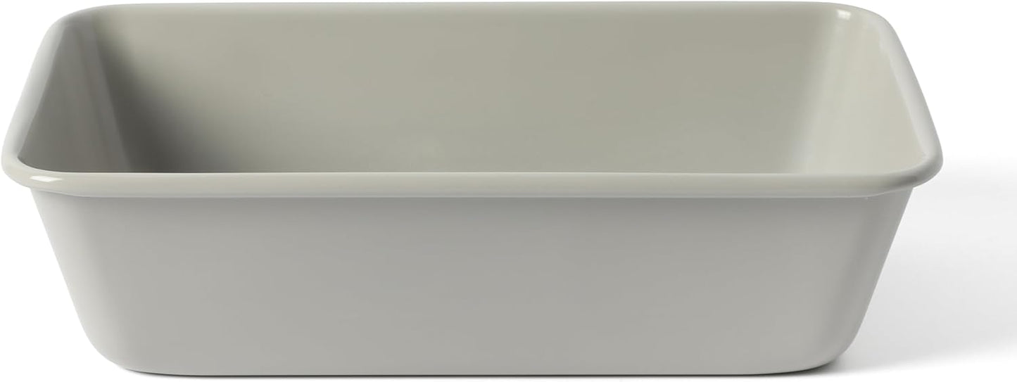 Martha Stewart Gallen 9-Inch Nonstick Carbon Steel Loaf Pan - Durable Bakeware for Even Baking, Cool Grey