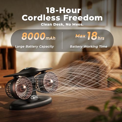 Black Jet Engine Desk Fan for Office - Rechargeable Aviation Decor Gift