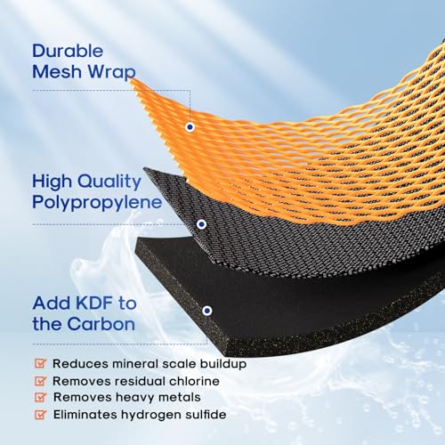 Heavy Metals Removal Water Filter Cartridge 3 Pack - 4.5x10 Inch CTO10BB-KDF