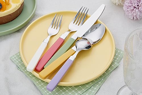 Annova 20-Piece Colorful Stainless Steel Flatware Set for 4 - Mix