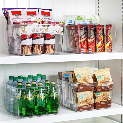 Vtopmart 10 Pack Extra Large 11x11 Clear Storage Bins - Cube Organizer