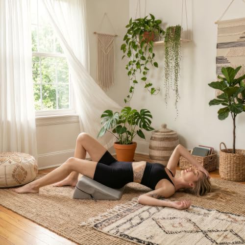 Avana Micro-Velvet 7-Inch Bed Wedge Support 14x24 Inch - Firm Density for Back & Knee Relief