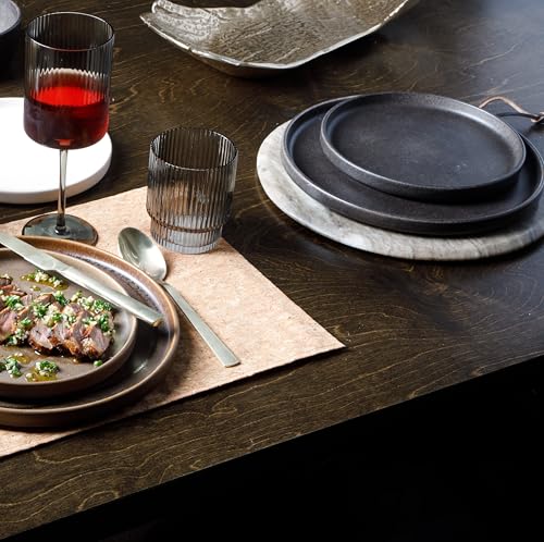 Gibson Elite Pasco 16-Piece Dinnerware Set for 4 Black Stoneware Plates & Bowls