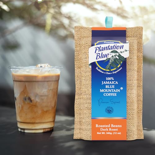 Blue Mountain Coffee Whole Beans Dark Roast 12 oz - Premium Jamaican Coffee
