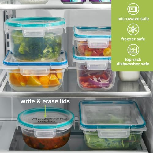 Snapware Plastic Food Storage Set - 14 Pack, Mixed Sizes, Airtight & Leakproof Lids