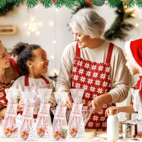 Christmas Baking Gift Set with Spatulas, Whisks, Greeting Cards & Bags