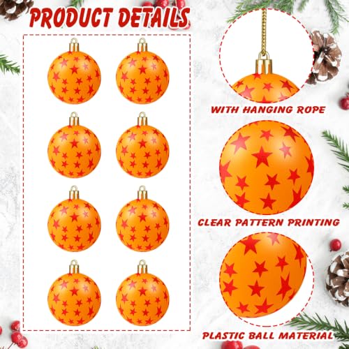 Anime Christmas Tree Ball Ornaments 12Pcs - Jenaai Variation: Anime, Orange Red Star