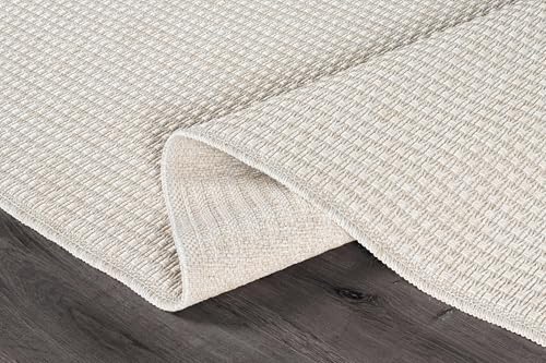 Lena Rug 2x7 Indoor Outdoor Jute-Style Rug - Washable Natural Fiber Runner for Living & Patio