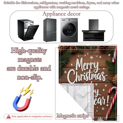 Christmas Snowflake Magnetic Dishwasher Cover 23x26 Inch - Gearsly