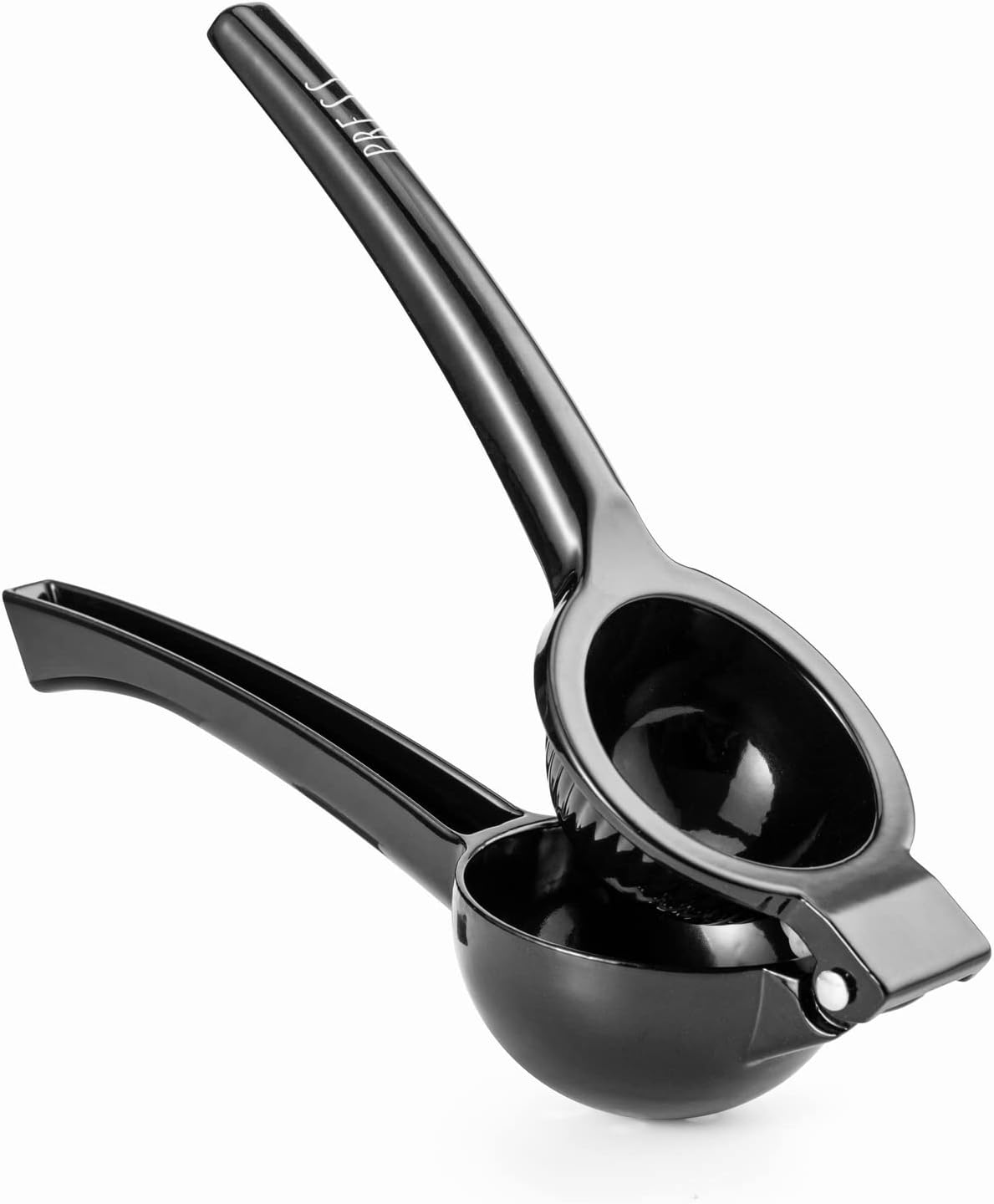 Rae Dunn Manual Citrus Press Juicer - Handheld Metal Lemon & Lime Squeezer (Black)