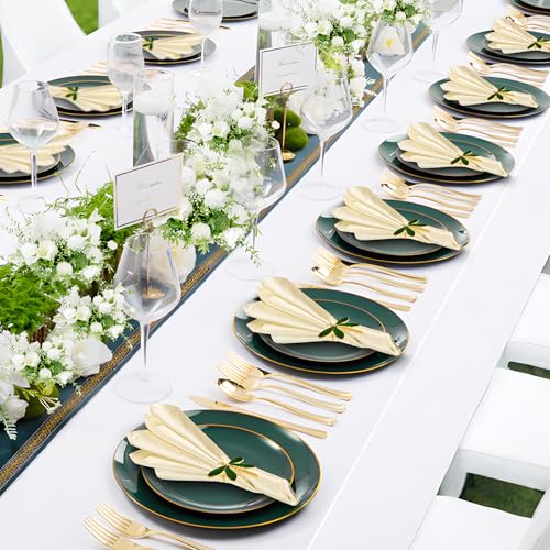 Mulire Dragonfly Green Napkin Rings Set of 6 | Metal Table Decor for Father’s Day, Weddings & Holidays