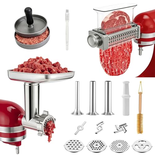 Meat Grinder & Tenderizer Attachments Compatible with KitchenAid