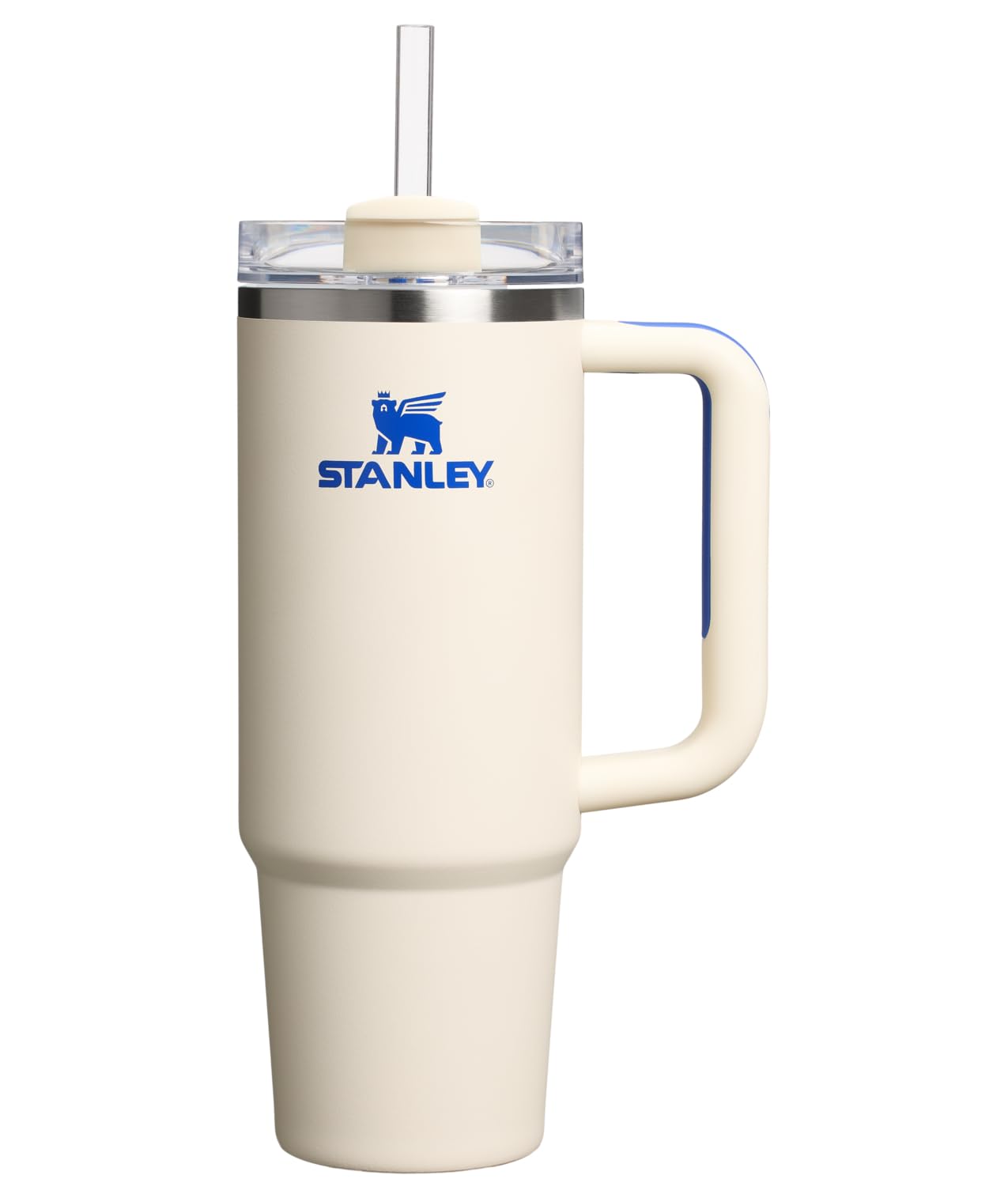 STANLEY Quencher H2.0 Tumbler with Handle and Straw 30 oz | Flowstate 3-Position Lid | Cup Holder Compatible for Travel | Insulated Stainless Steel Cup | BPA-Free | Cream Royal