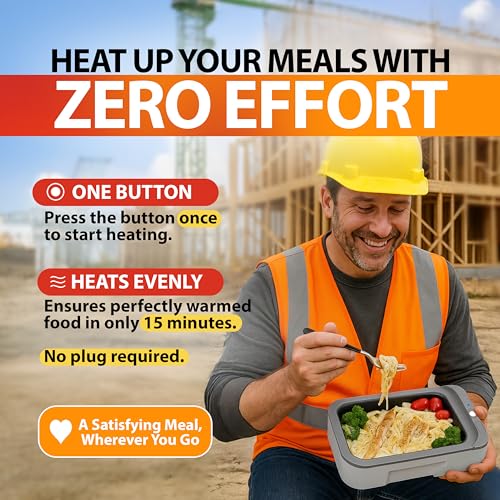 Hot Bento Titanium Self Heated Lunch Box & Food Warmer – Battery Powered Portable
