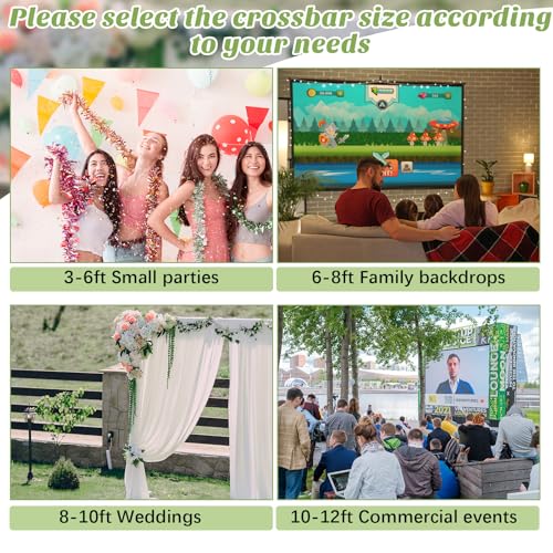 Zonon Adjustable Crossbar for Backdrop Stand 4-10 ft, Durable Double Layer Design